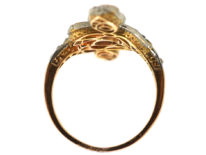 Art Nouveau 18ct Gold, Platinum & Diamond Ring