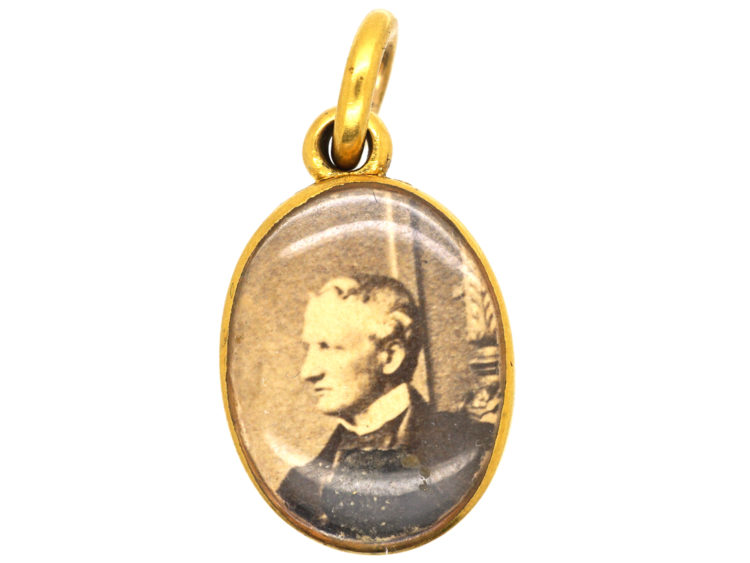 Victorian 18ct Gold Onyx & Natural Split Pearl Pendant with Locket Back