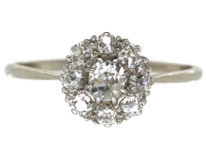 18ct White Gold Diamond Daisy Cluster Ring