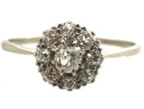 18ct White Gold Diamond Daisy Cluster Ring