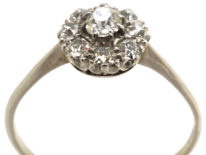 18ct White Gold Diamond Daisy Cluster Ring