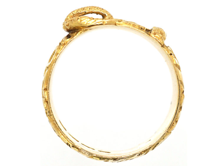 Edwardian 18ct Gold Buckle Ring