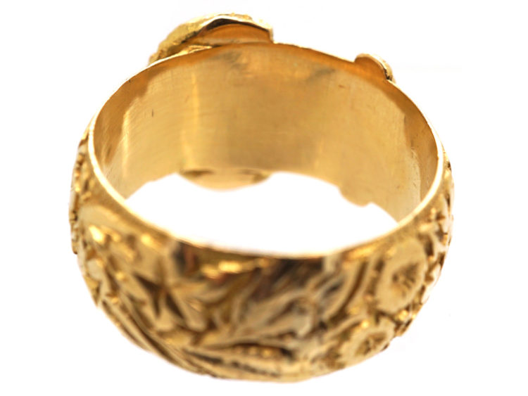 Edwardian 18ct Gold Buckle Ring