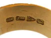 Edwardian 18ct Gold Buckle Ring