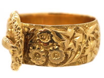 Edwardian 18ct Gold Buckle Ring