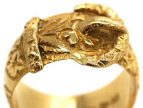 Edwardian 18ct Gold Buckle Ring