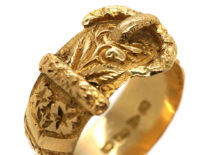 Edwardian 18ct Gold Buckle Ring