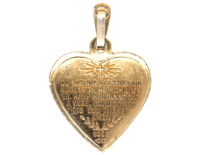 Silver Gilt & Blue Enamel Heart Pendant