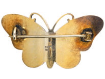 Norwegian Silver Gilt & Blue Enamel Butterfly Brooch by Ivar T Holth