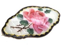Norwegian Silver Gilt & Enamel Brooch of a Rose