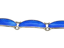 Silver & Blue Enamel Bracelet by David Andersen