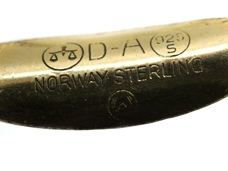 Silver & Blue Enamel Bracelet by David Andersen