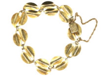 Norwegian Silver & Blue Enamel Leaf Bracelet by Willy Winnaess for David Andersen