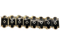 Norwegian Silver Gilt & Black Enamel Bracelet by Bernard Meldahl