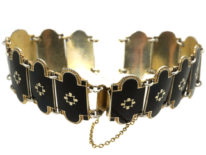 Norwegian Silver Gilt & Black Enamel Bracelet by Bernard Meldahl