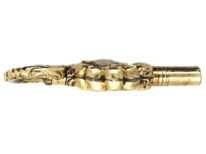 Regency Gold Cased Watch Key with Shell Motif