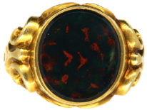 Victorian 18ct Gold & Bloodstone Signet Ring