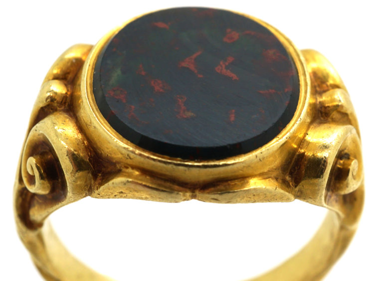Victorian 18ct Gold & Bloodstone Signet Ring