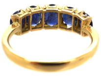 18ct Gold Five Stone Sapphire Ring