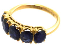 18ct Gold Five Stone Sapphire Ring