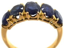 18ct Gold Five Stone Sapphire Ring
