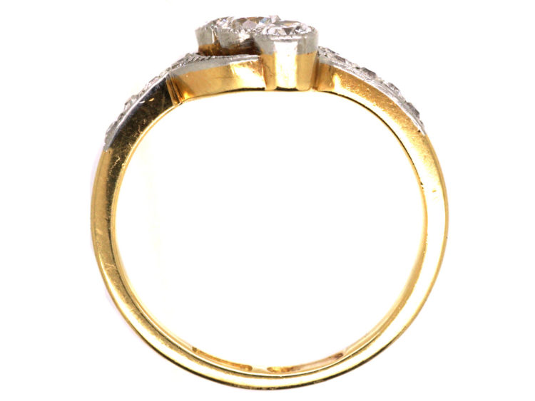 Edwardian 18ct Gold, Platinum & Diamond Ring