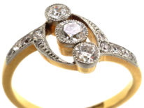 Edwardian 18ct Gold, Platinum & Diamond Ring