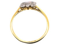 Edwardian 18ct Gold, Platinum, Heart Shaped Opal & Diamond Ring