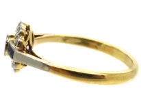 Art Deco 18ct Gold & Platinum, Sapphire & Diamond Ring