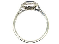 Art Deco 18ct White Gold & Platinum, Sapphire & Diamond Octagonal Ring