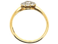 Edwardian 18ct Gold & Platinum, Diamond Daisy Cluster Ring