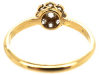 Edwardian 18ct Gold & Platinum, Diamond Daisy Cluster Ring