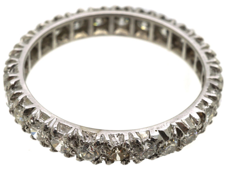 Art Deco Platinum & Diamond Set Eternity Ring