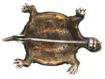 Silver & Marcasite Tortoise Brooch