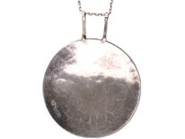 Silver & Enamel Pendant on Silver Chain by Norman Grant