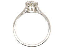 Art Deco 18ct White Gold Diamond Solitaire Ring