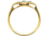 Art Deco 18ct Gold, Platinum & Diamond Ring