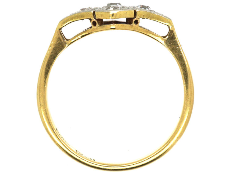 Art Deco 18ct Gold, Platinum & Diamond Ring