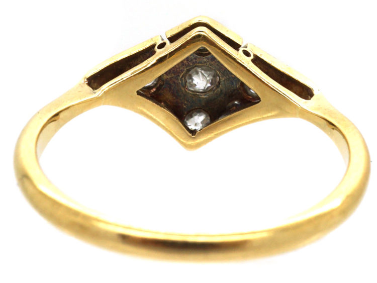 Art Deco 18ct Gold, Platinum & Diamond Ring