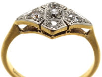Art Deco 18ct Gold, Platinum & Diamond Ring