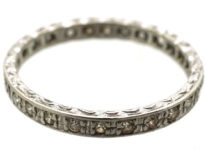 Art Deco Platinum & Diamond Set Eternity Ring