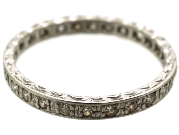 Art Deco Platinum & Diamond Set Eternity Ring