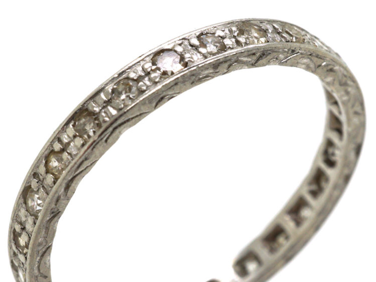 Art Deco Platinum & Diamond Set Eternity Ring
