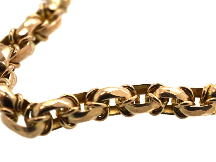 Victorian 9ct Gold Byzantine Link Chain