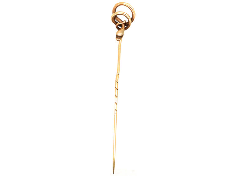 Victorian 15ct Gold Snake Tie Pin