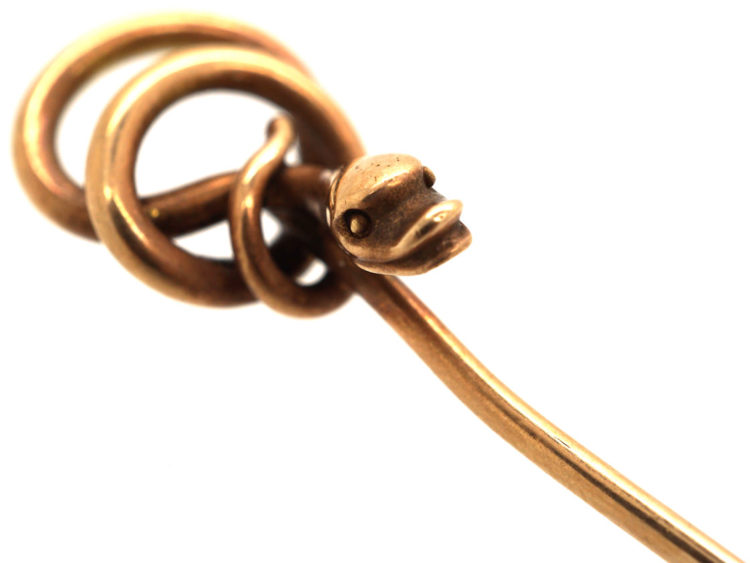 Victorian 15ct Gold Snake Tie Pin