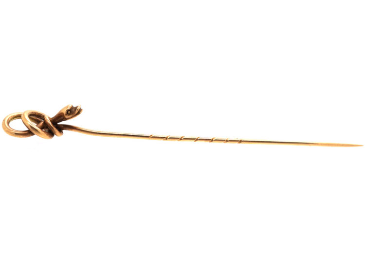 Victorian 15ct Gold Snake Tie Pin