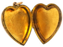 Edwardian 9ct Gold Heart Shaped Locket