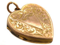 Edwardian 9ct Gold Heart Shaped Locket