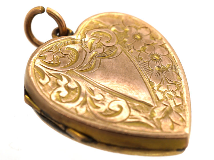 Edwardian 9ct Gold Heart Shaped Locket